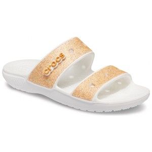 NEW Crocs Classic Glitter Unisex Slip On Sandals Orange Sorbet Men’s 9/Womens 11